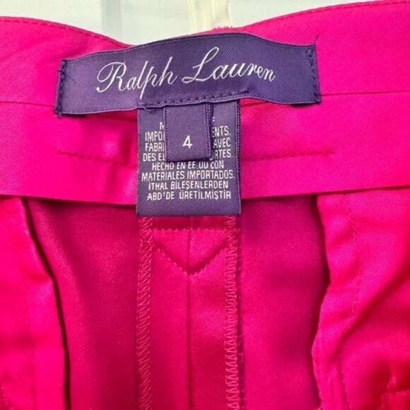 Ralph Lauren Purple Label Fuschia Pink Silk Trousers - Picture 5 of 6